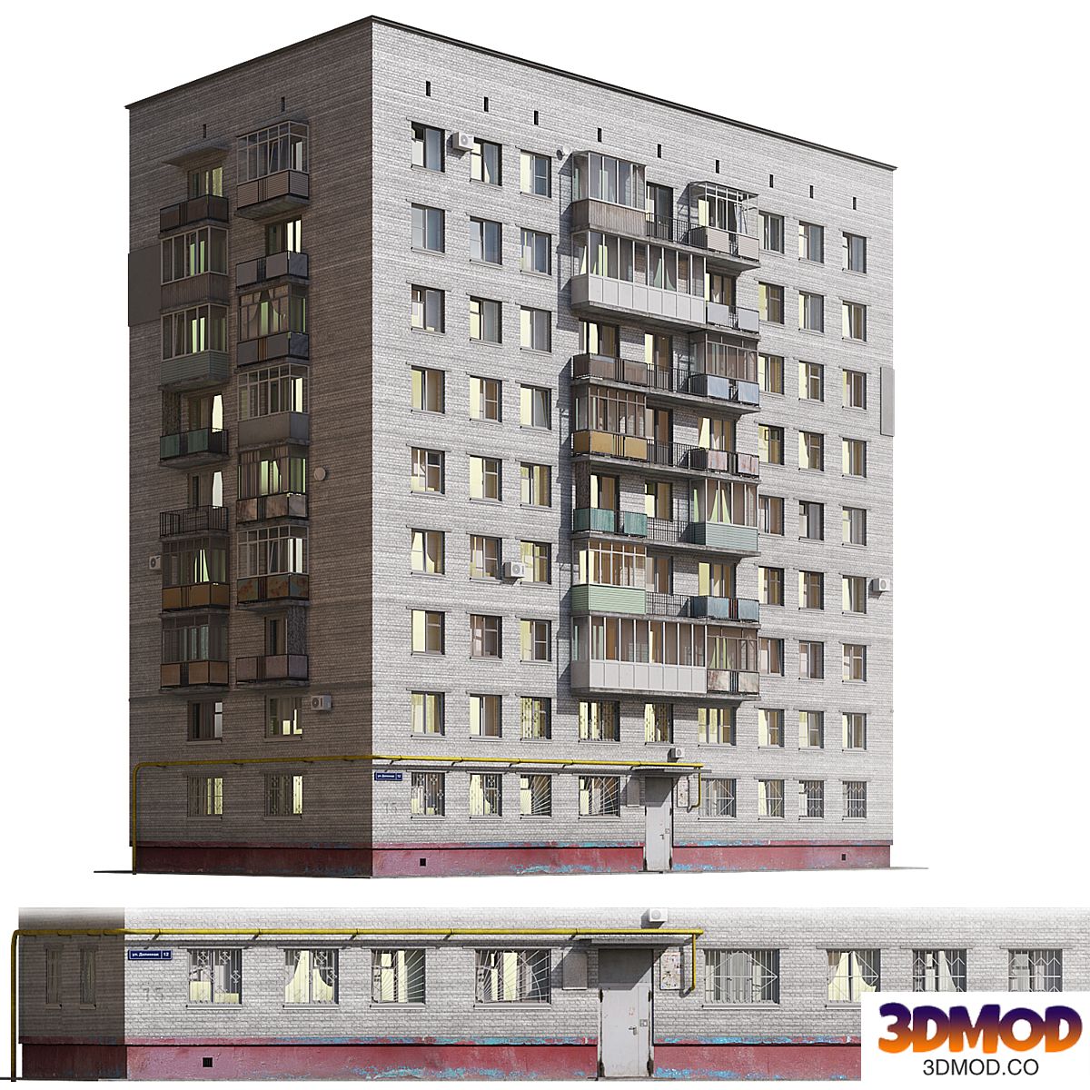 Nine-storey residential building