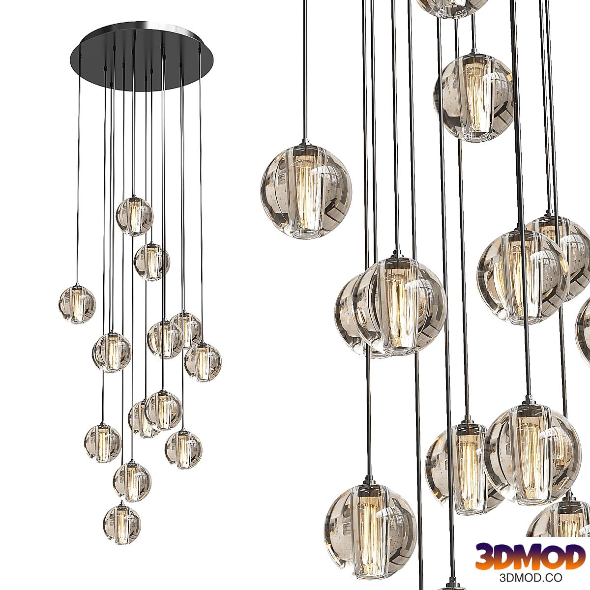 crystal hanging light