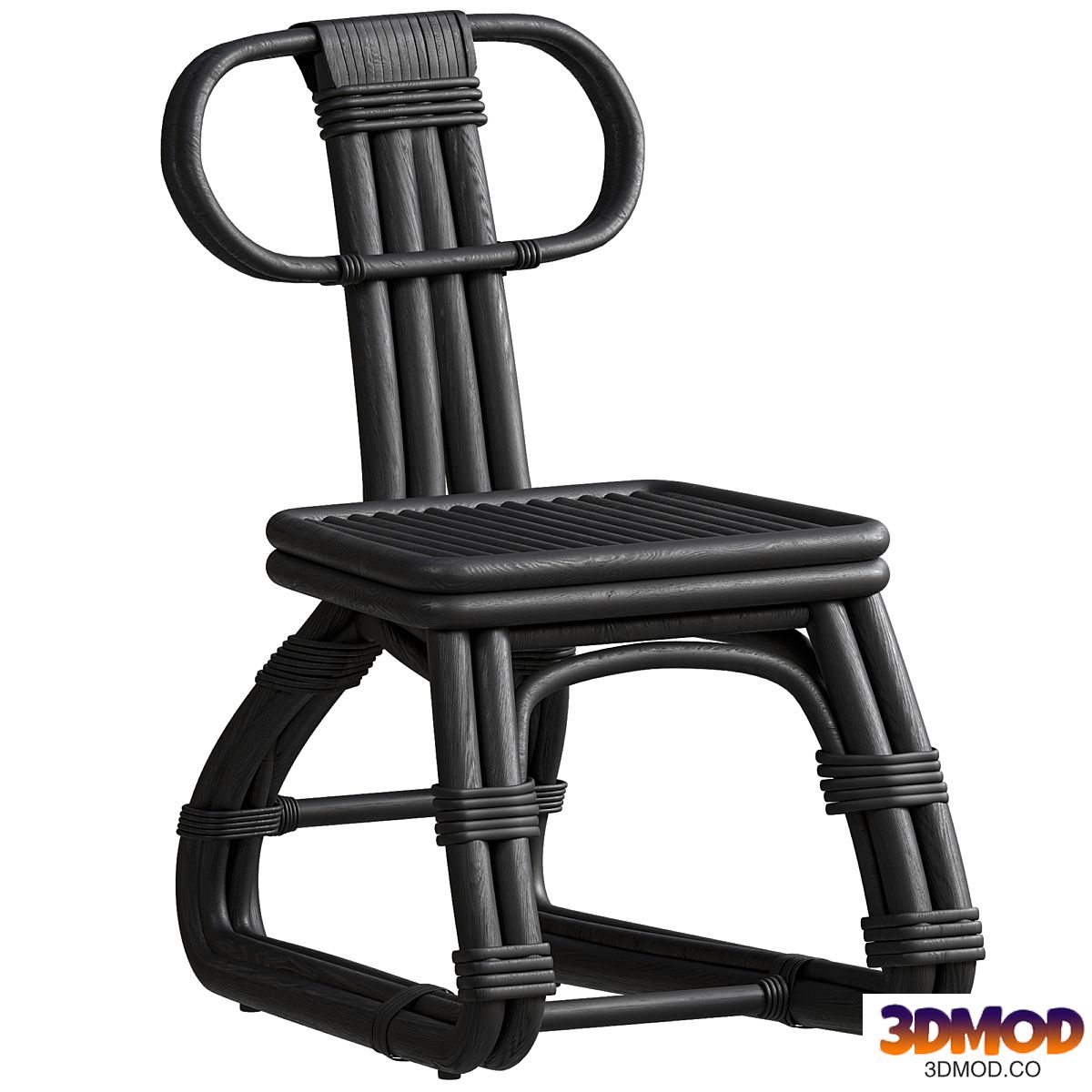Urbana Dining Chair Black Rattan