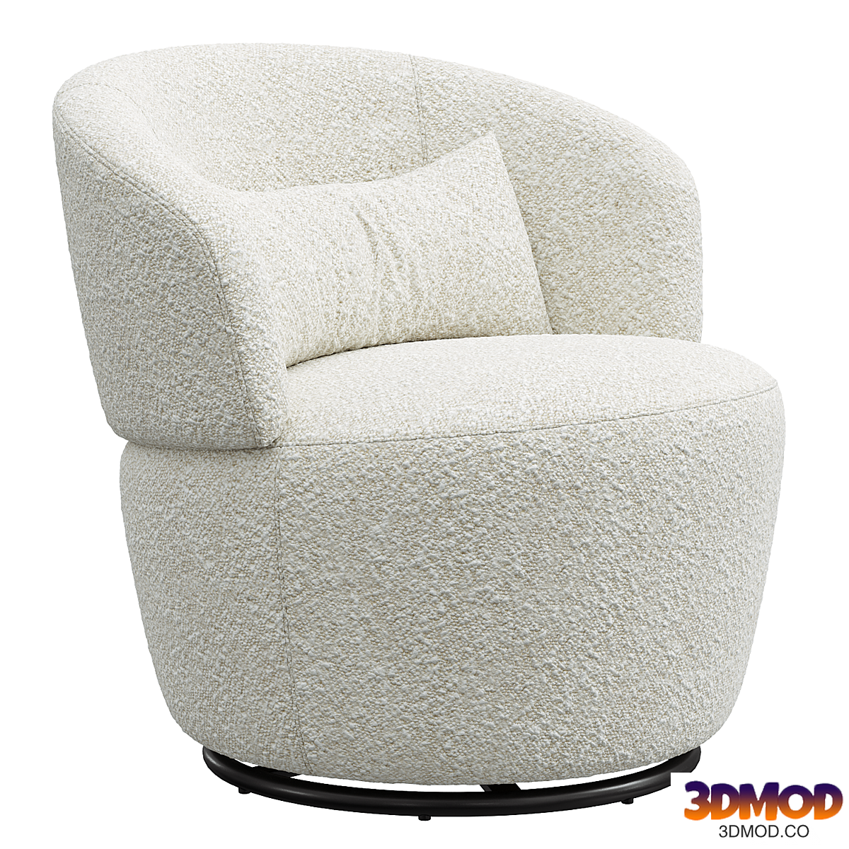 Amber Bouclé Swivel Chair