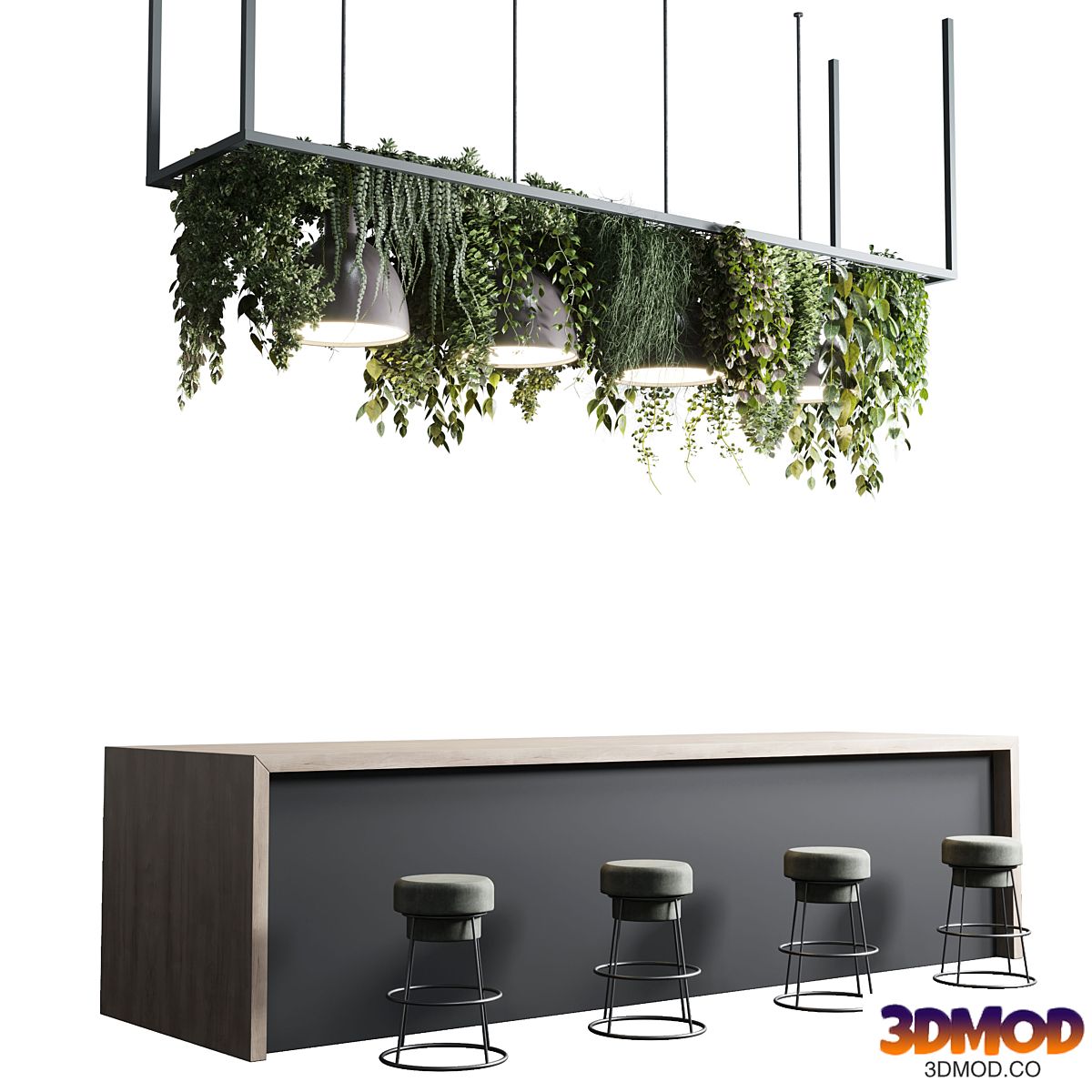 Reception Desk for Restaurant and Caffe set 04
