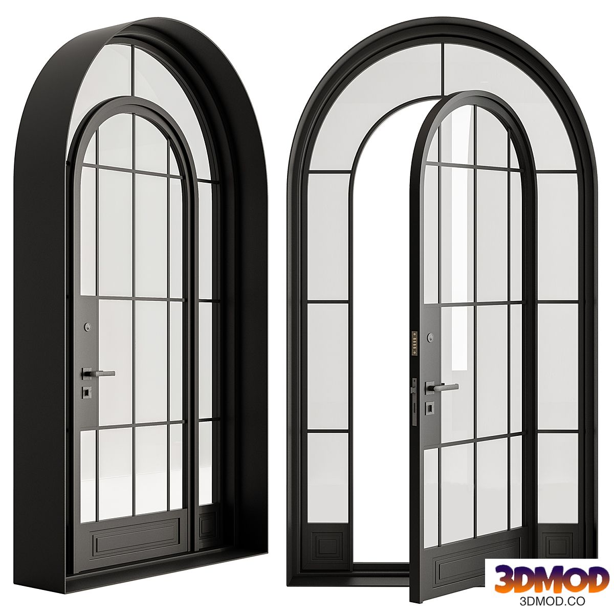 Glass Arched Door - Set 108
