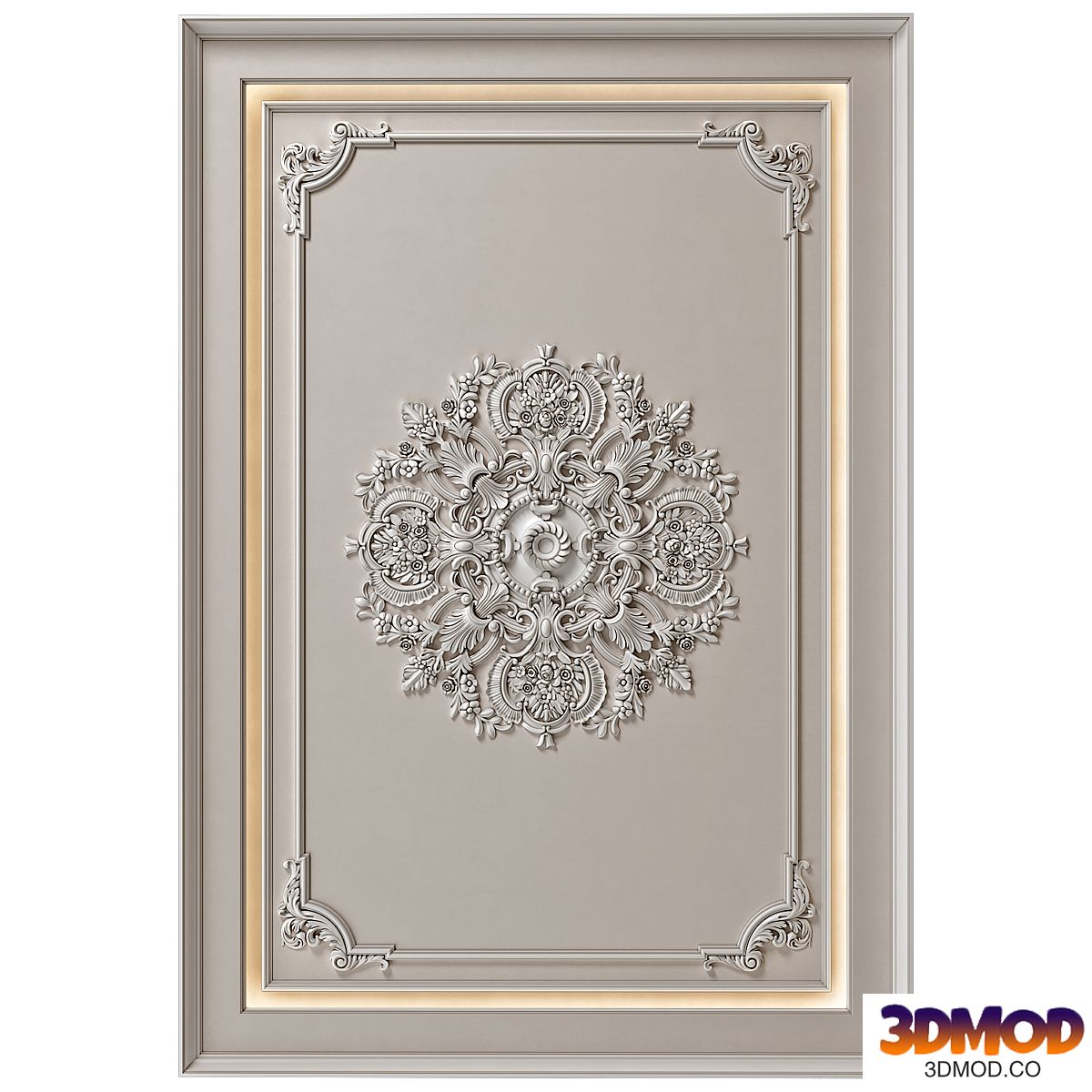 Illuminated ceiling in classic style 006
