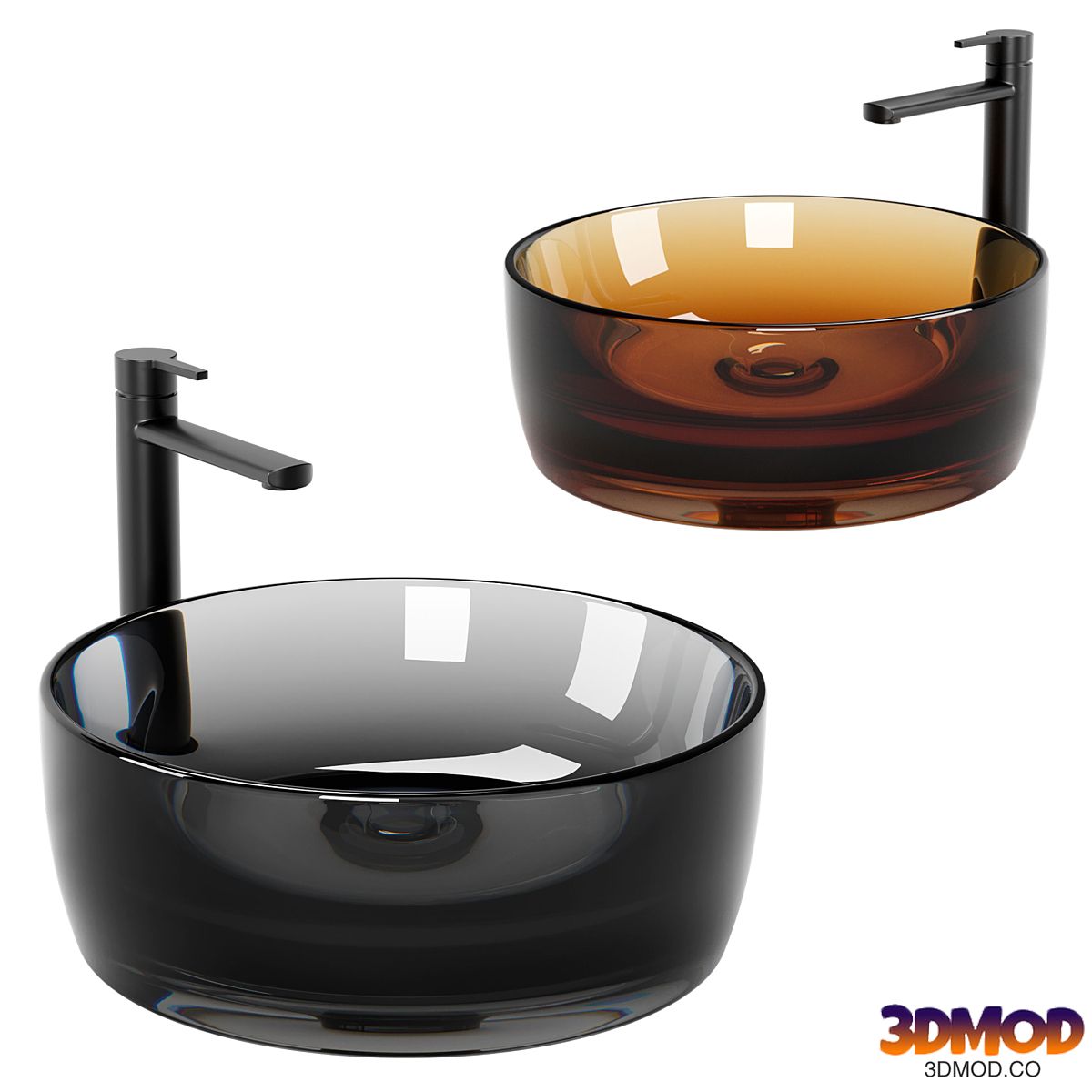 Sink ABBER Kristall AT2804 ONIX/OPAL
