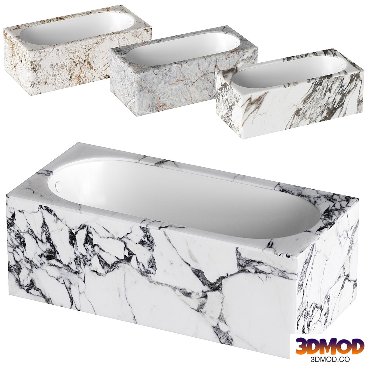 Bath in stone
