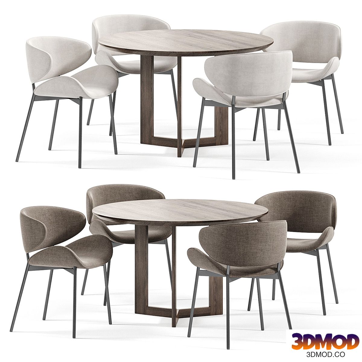 Tess Chair and Three dining chair