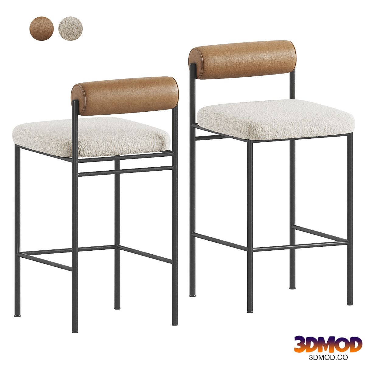 Half bar stool Balla dark gray
