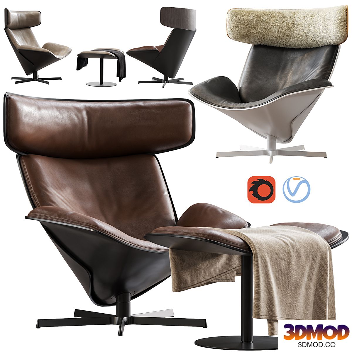 Armchair Almora by b&b italia