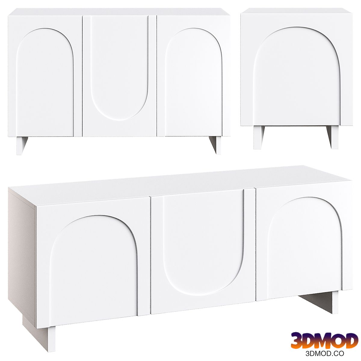 TV stand, bedside table Romer-1 Milk set