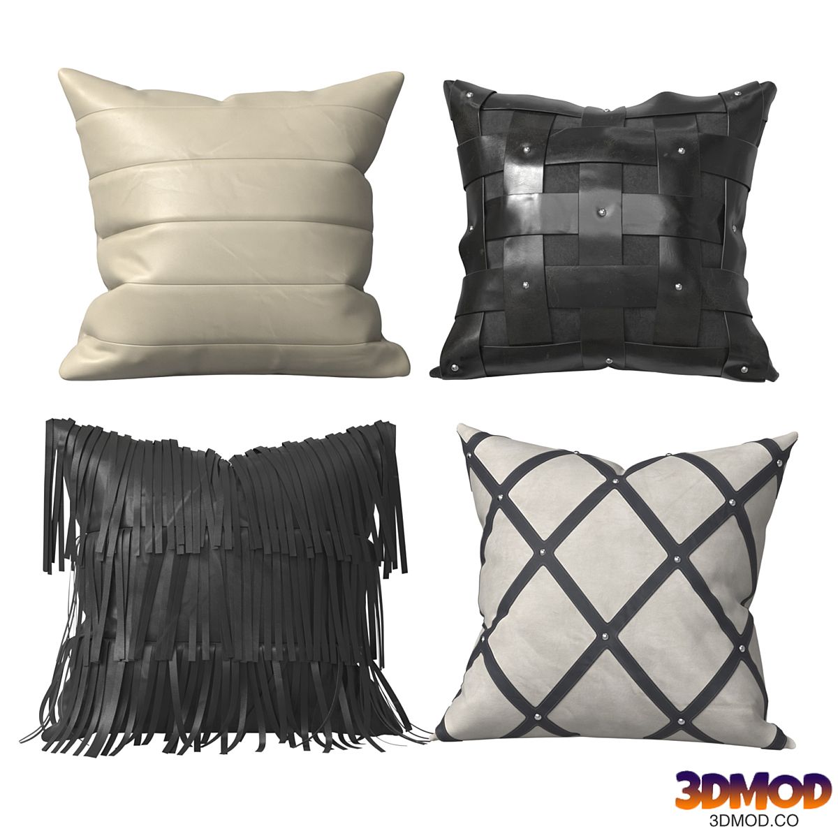 Decorative leather pillows