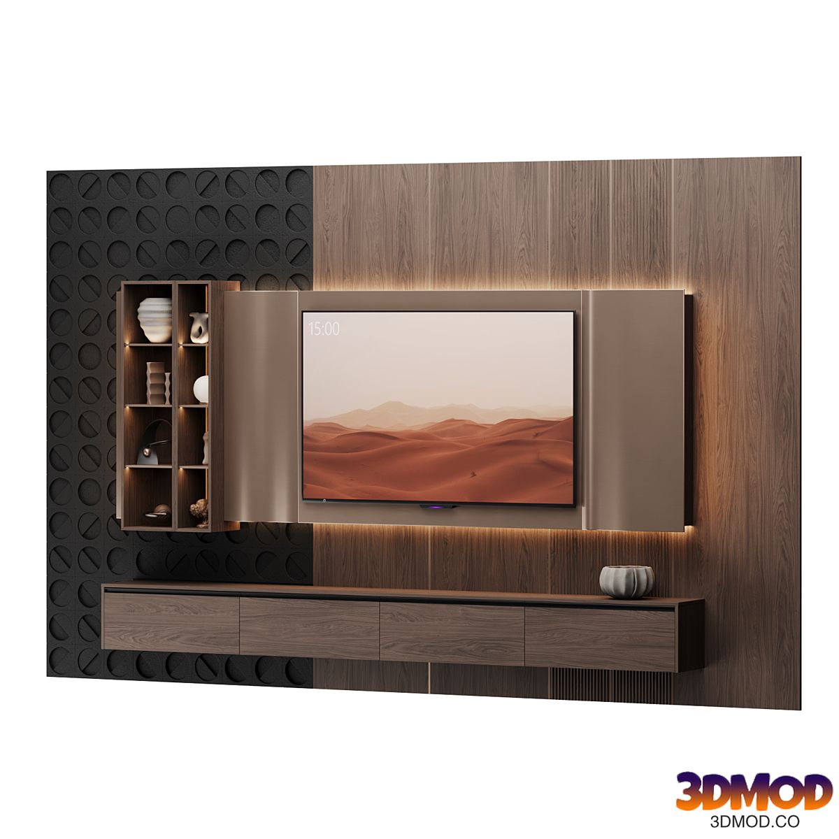 TV wall with Yandex TV station Pro 65