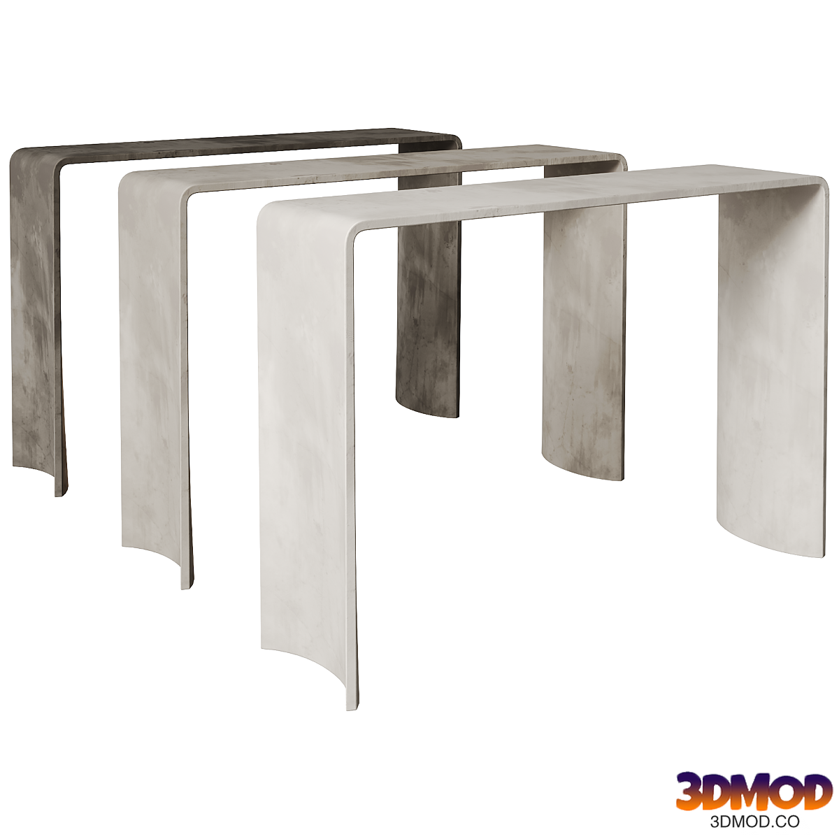Tadao Alto Concrete Contemporary Console