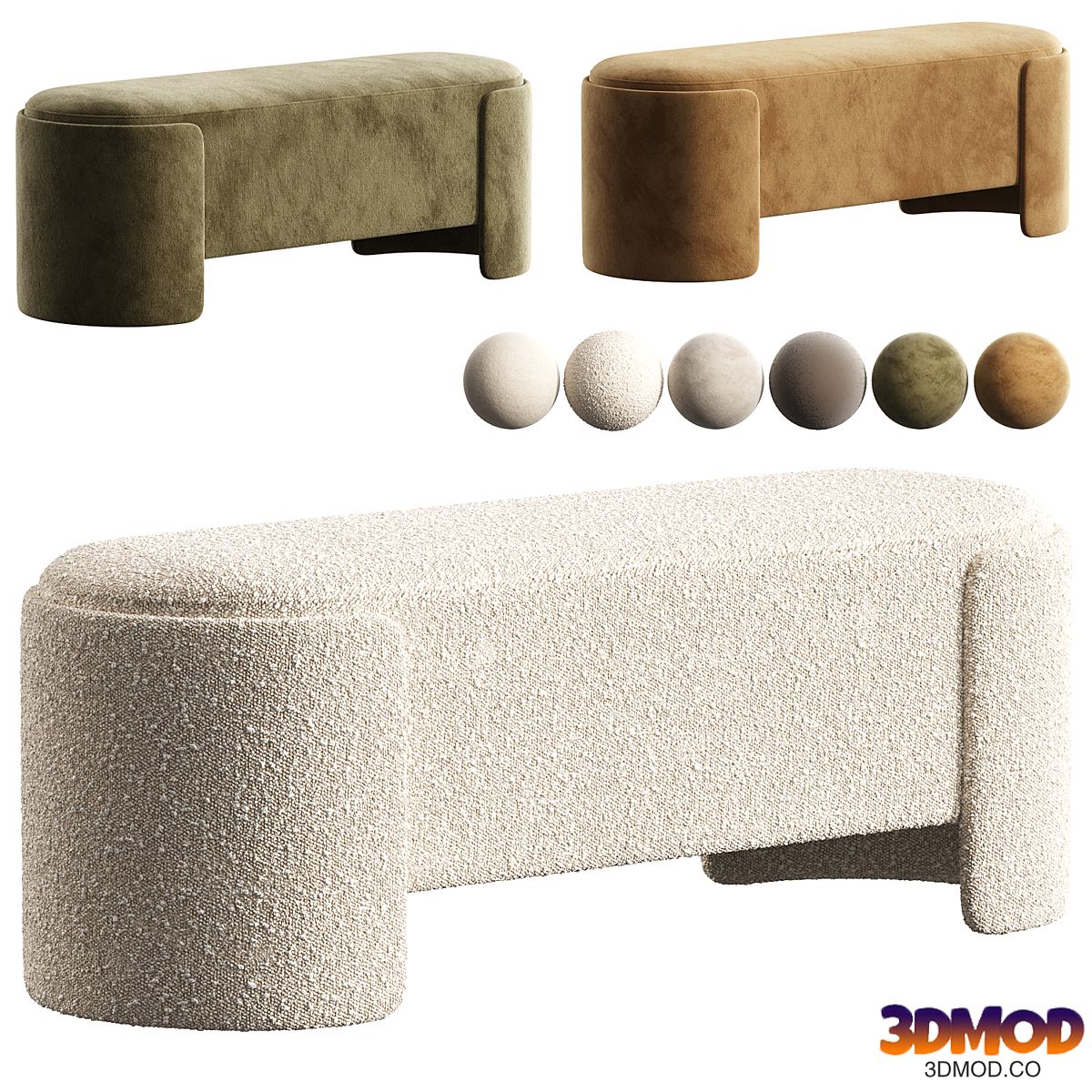 Banquette Taks boucle cappuccino