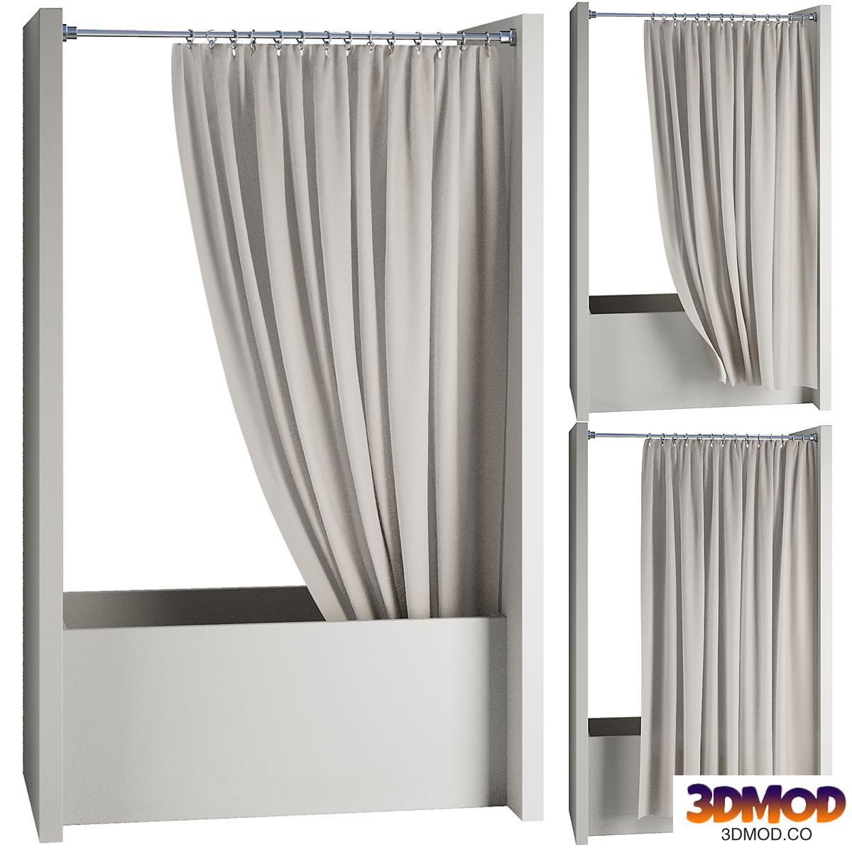Bathroom Curtain 3 Set