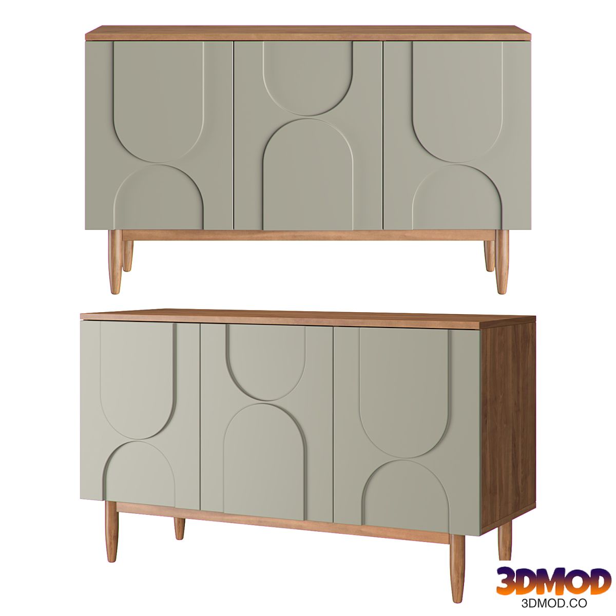 Chest of drawers with three doors "Arka"
