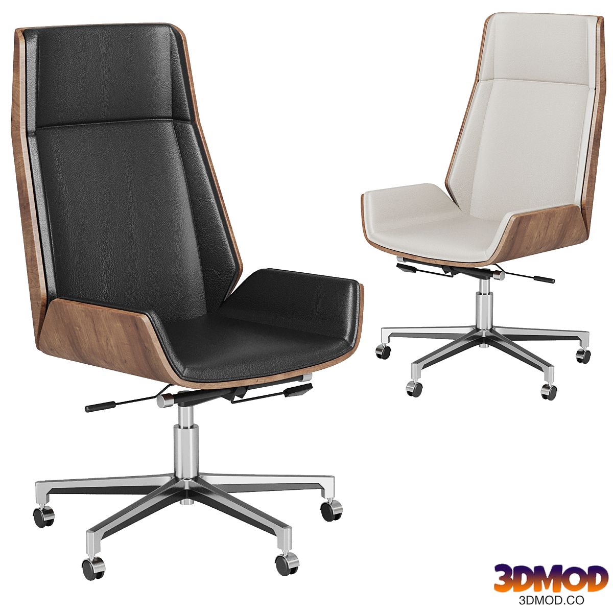 Faux leather office chair