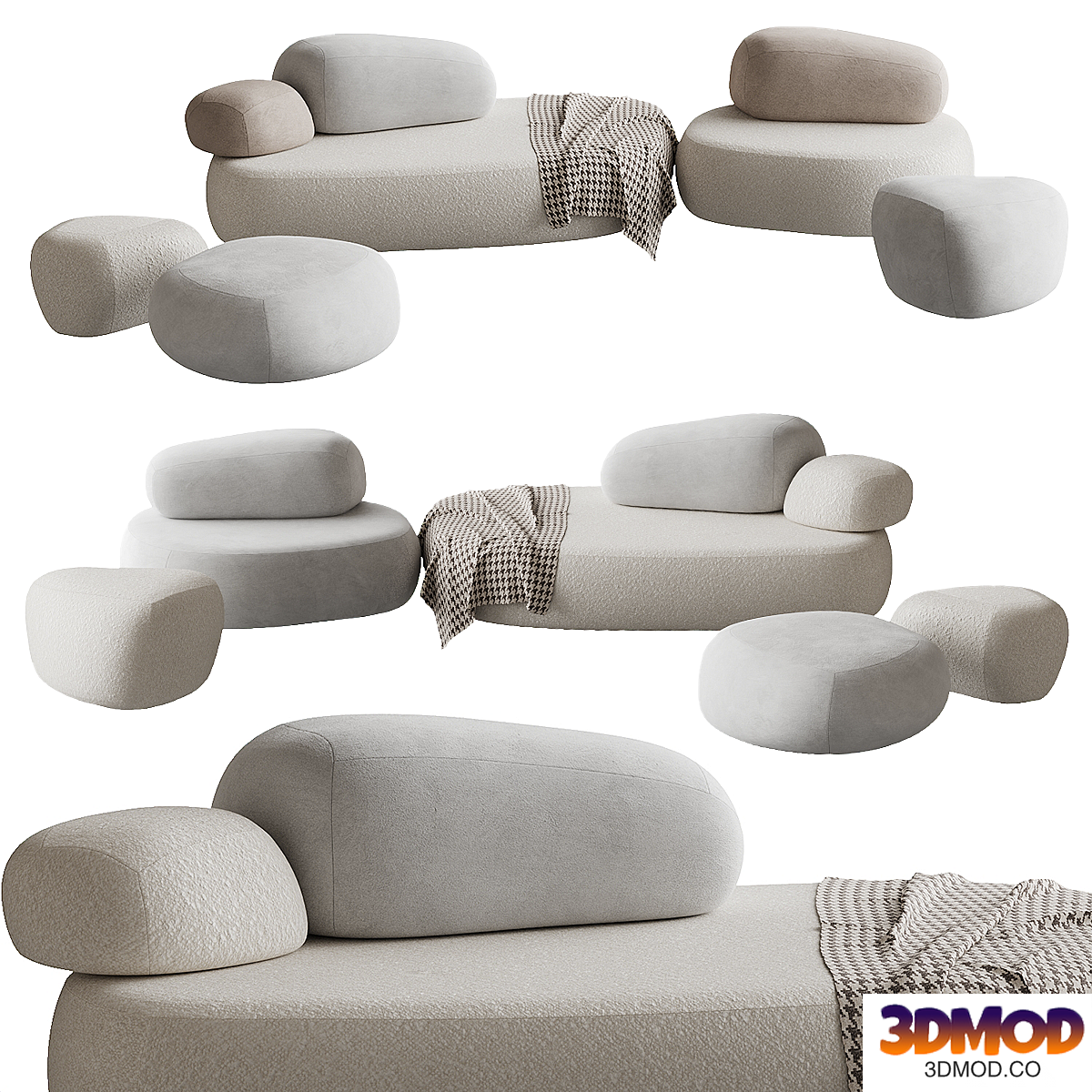 Pebble Rubble Sofa by Moroso