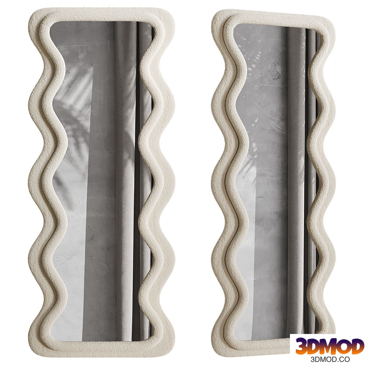 Wavy mirror set
