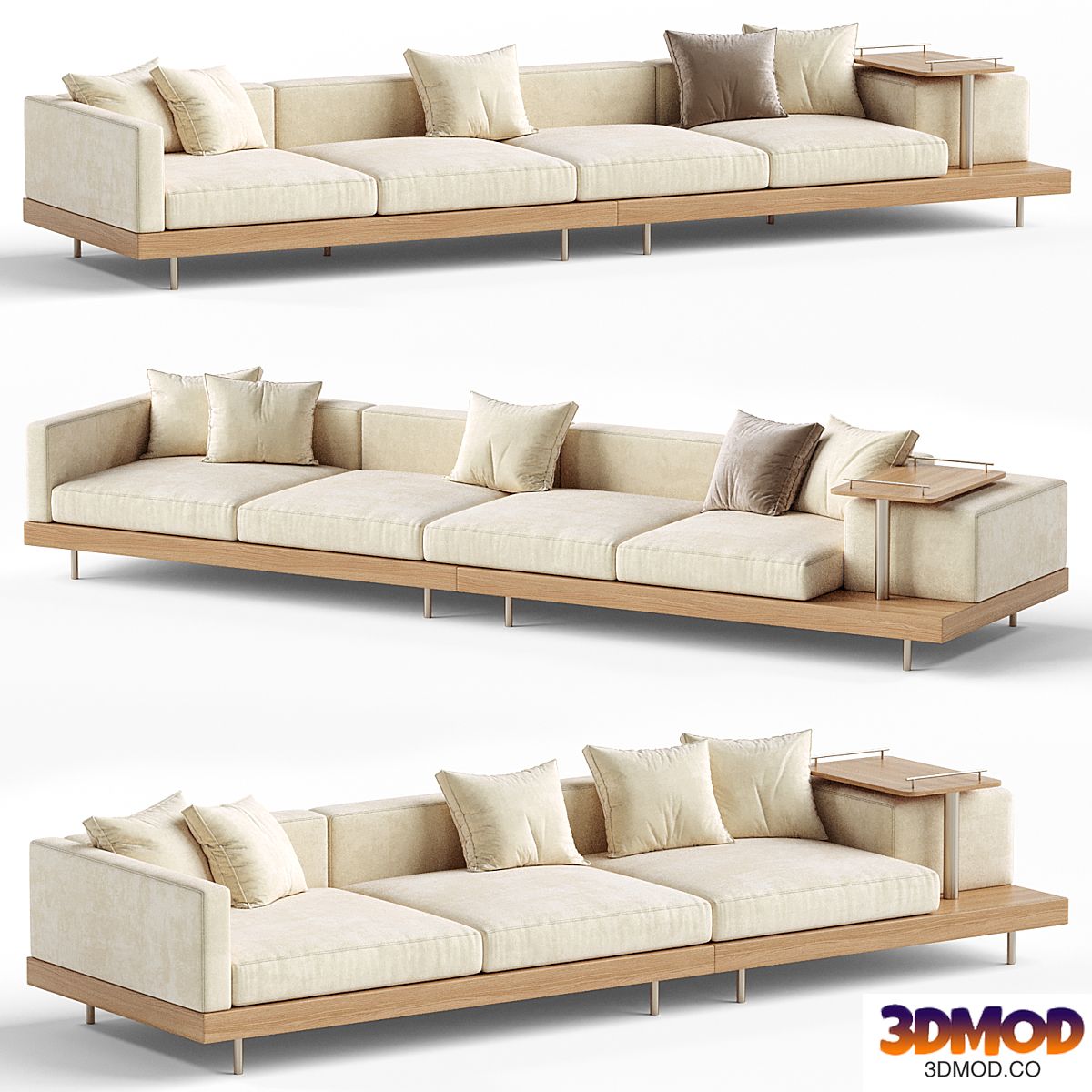 Japandi XXL Wooden Sofa 02