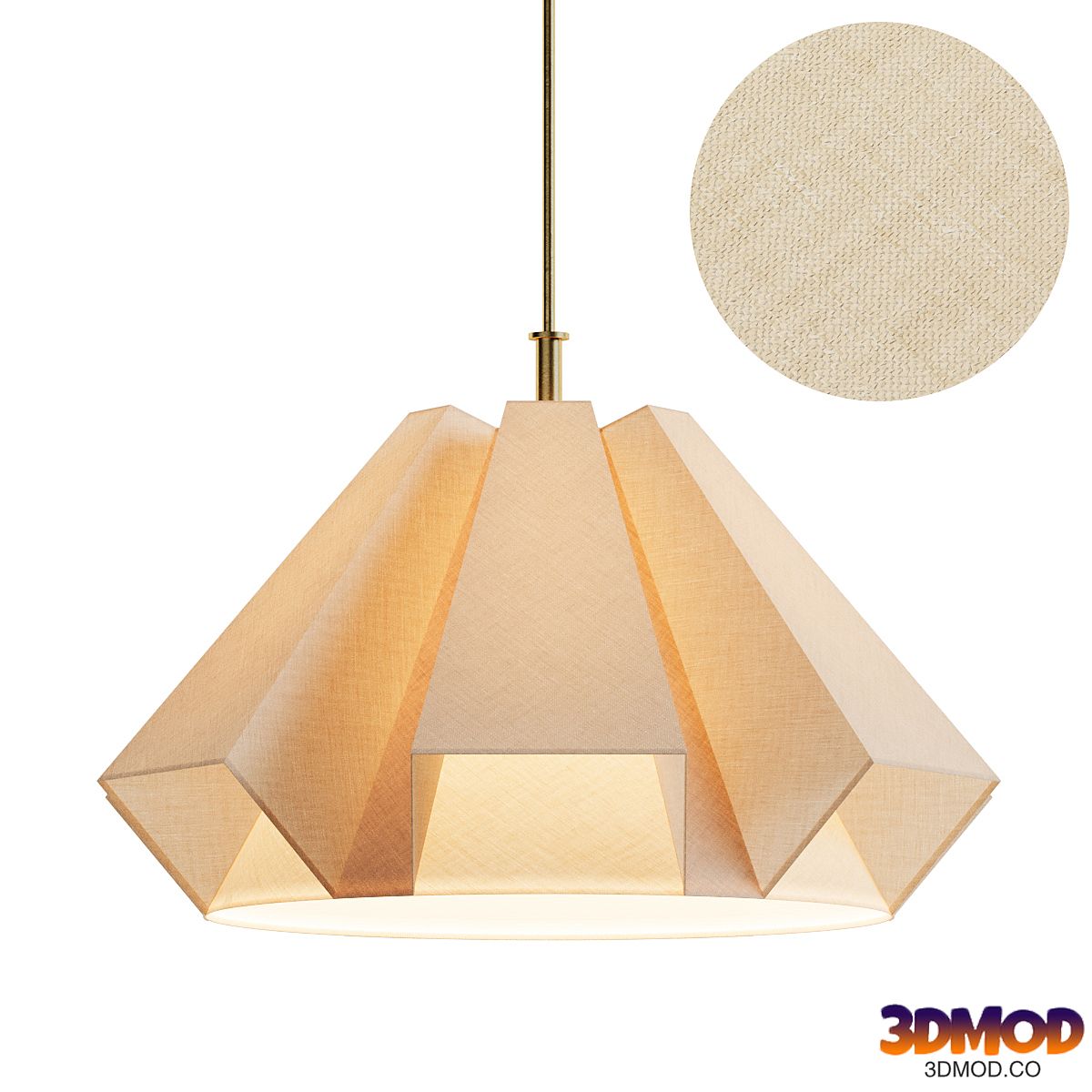 Gavin Geometric Linen Pendant by Crate and Barrel