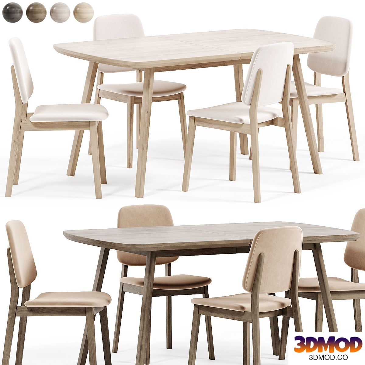 Dining Set, Russell chair, Kramer table