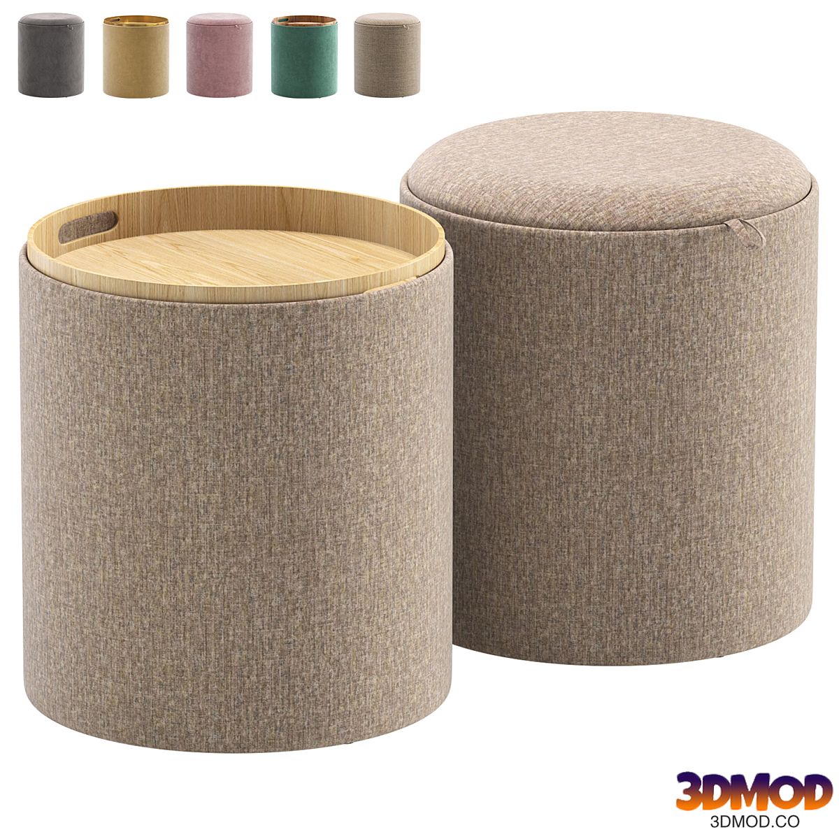 Pouf Table Hygge S by inmyroom.ru/Пуф столик Хюгге