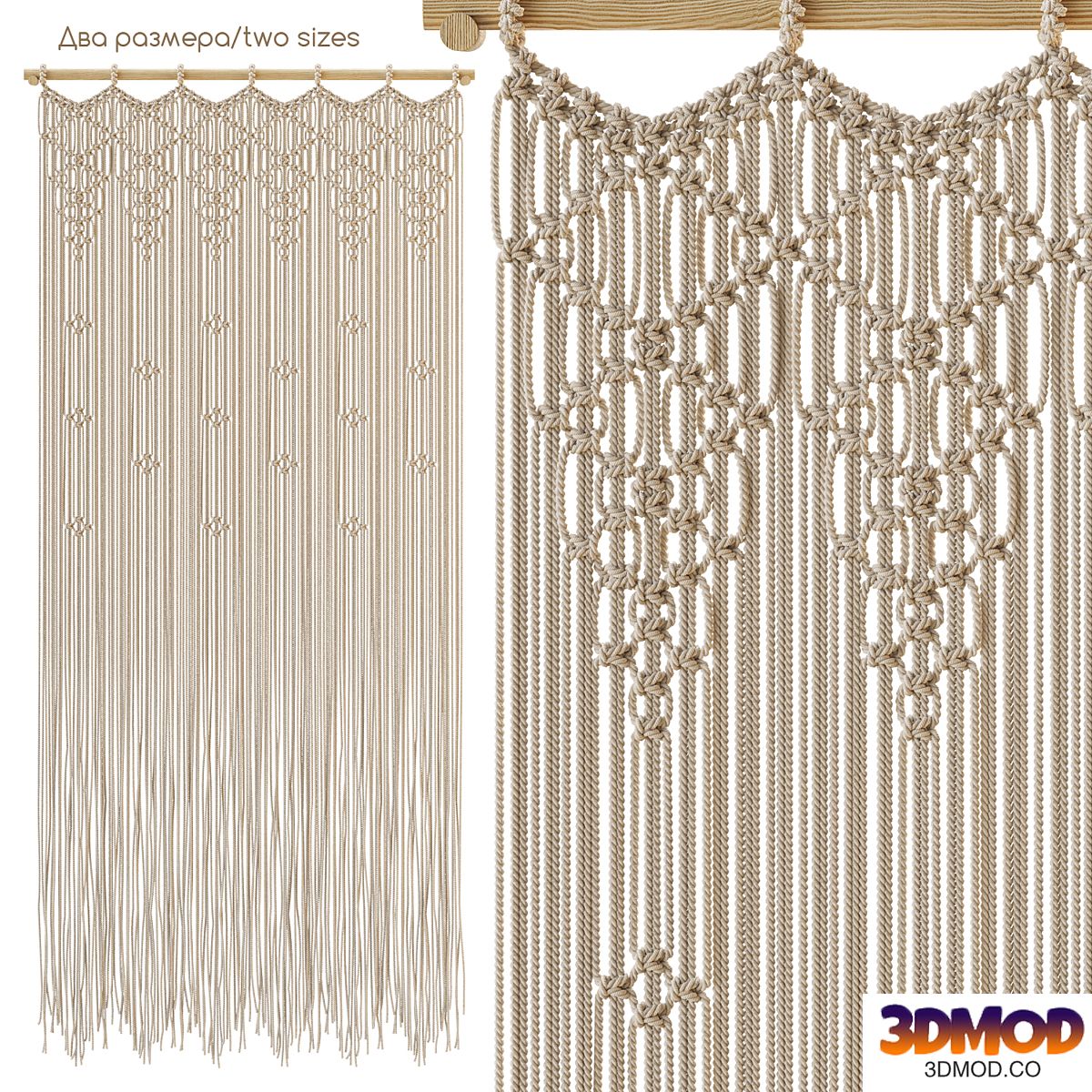Macrame curtain KaktusDecor