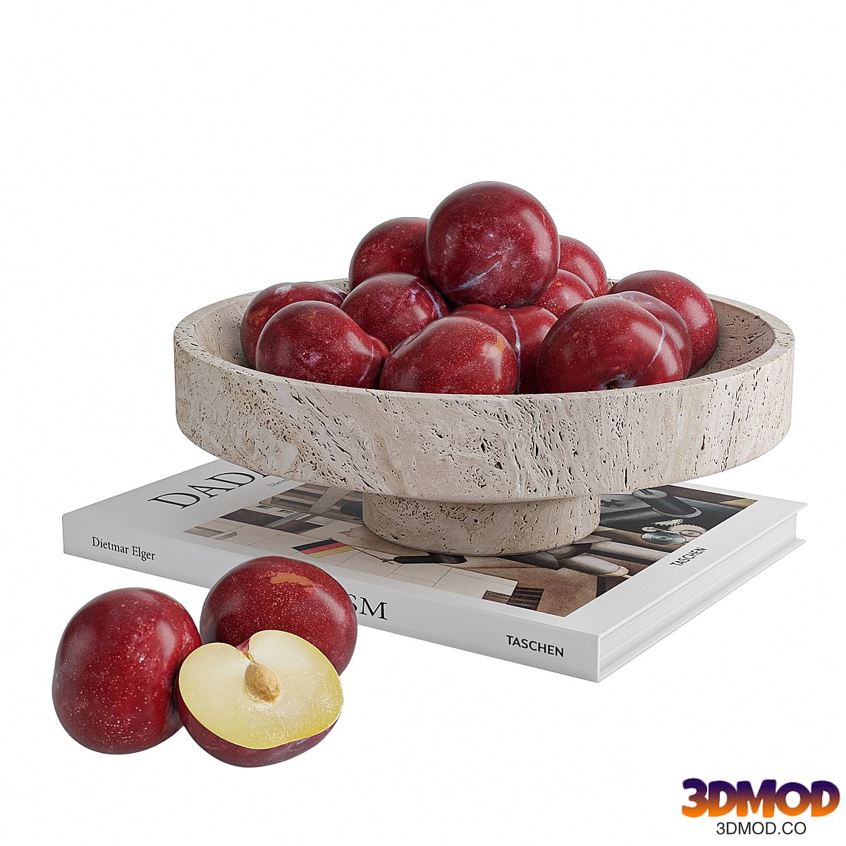 Plums In Fruit Bowl