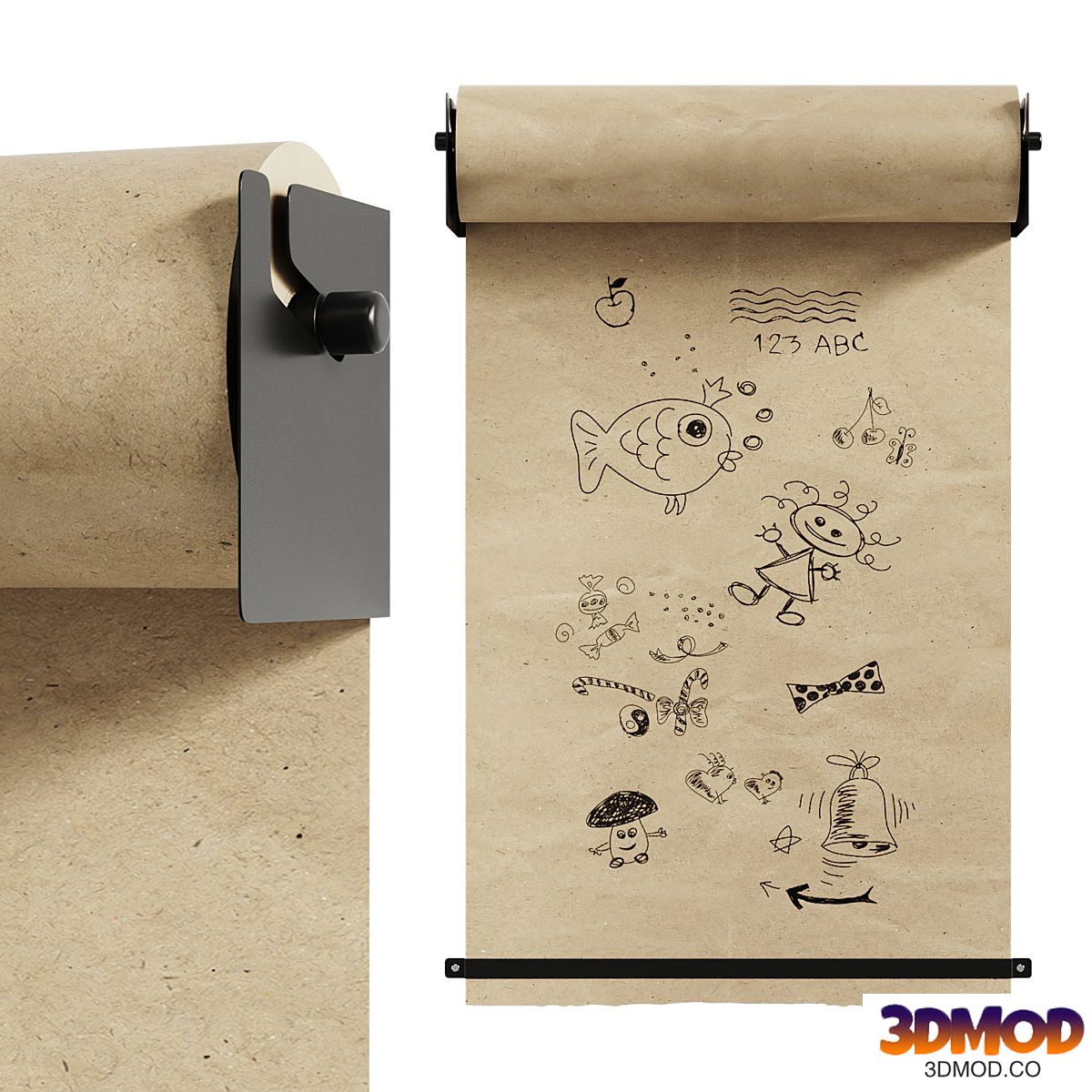 Wall Kraft Paper Roll Holder