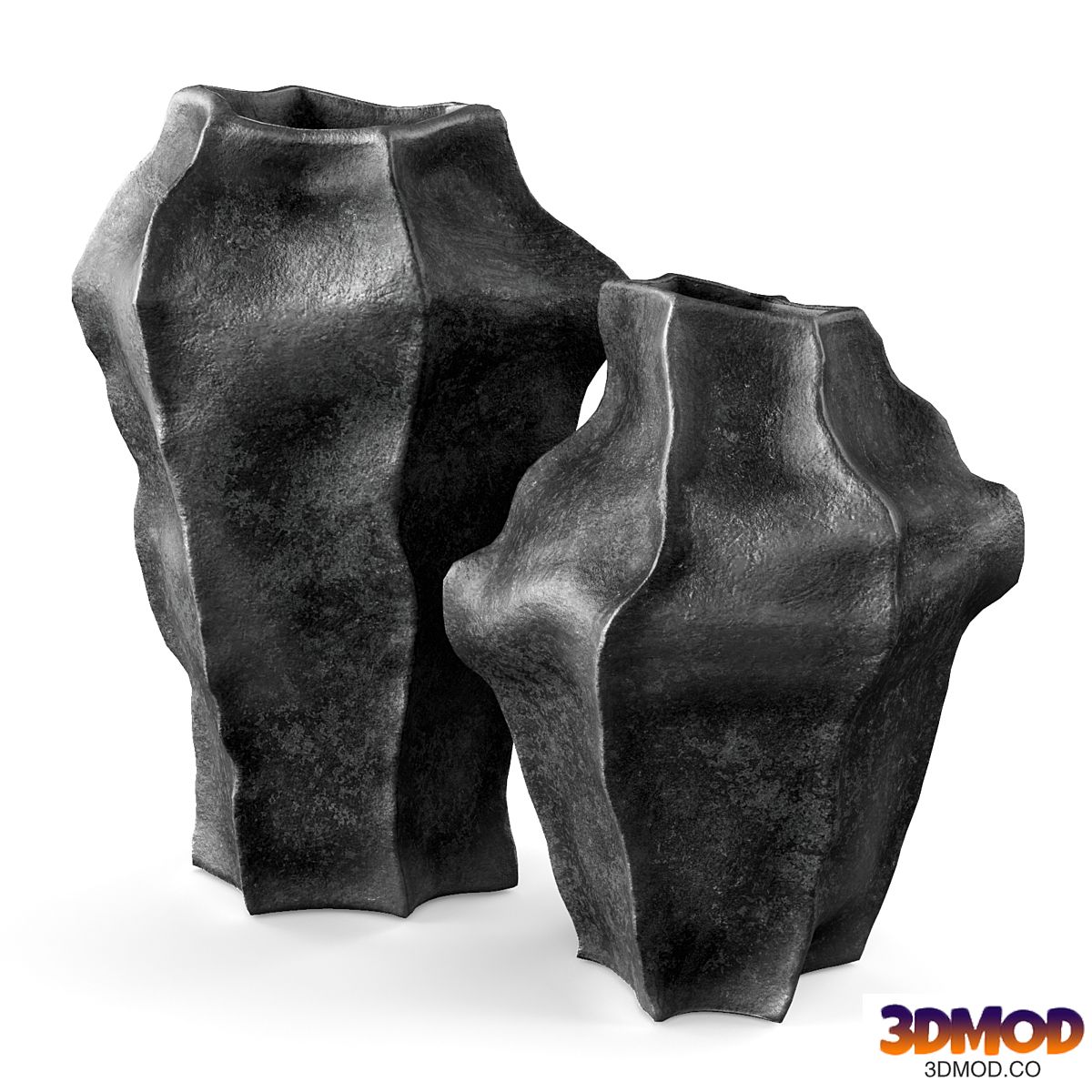 Rough ceramic vases