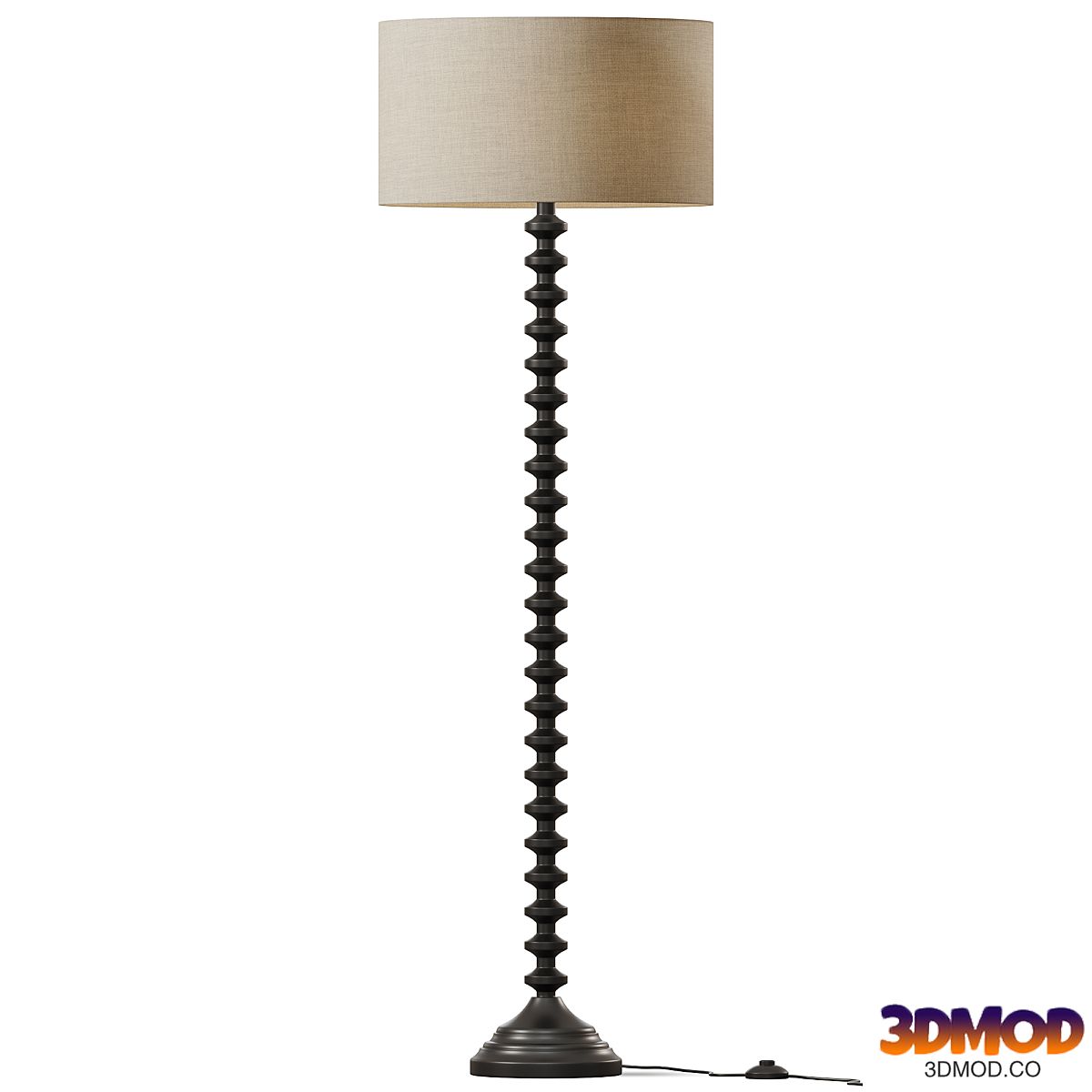 Bobbin Base Floor Lamp