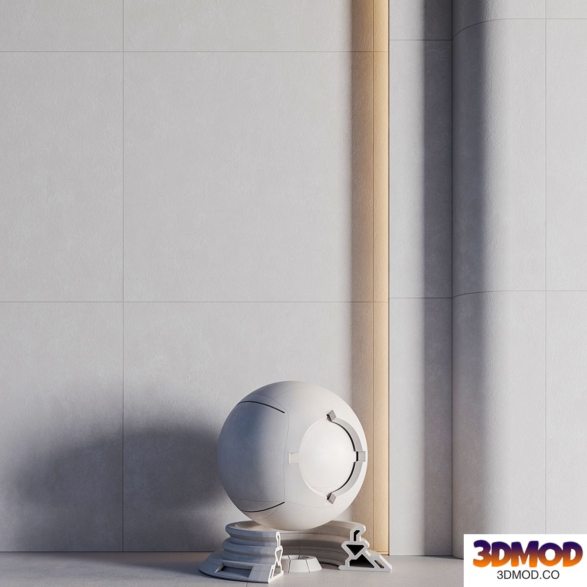 White Rough Ceramic Tile | 4k | PBR
