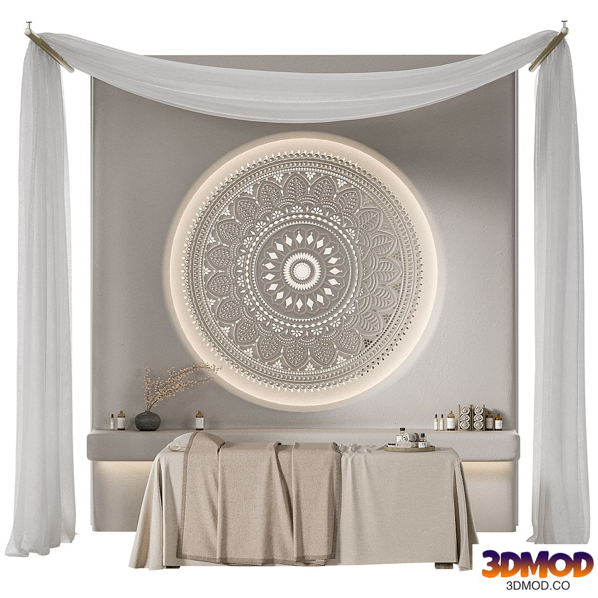 Lippan art spa massage room set