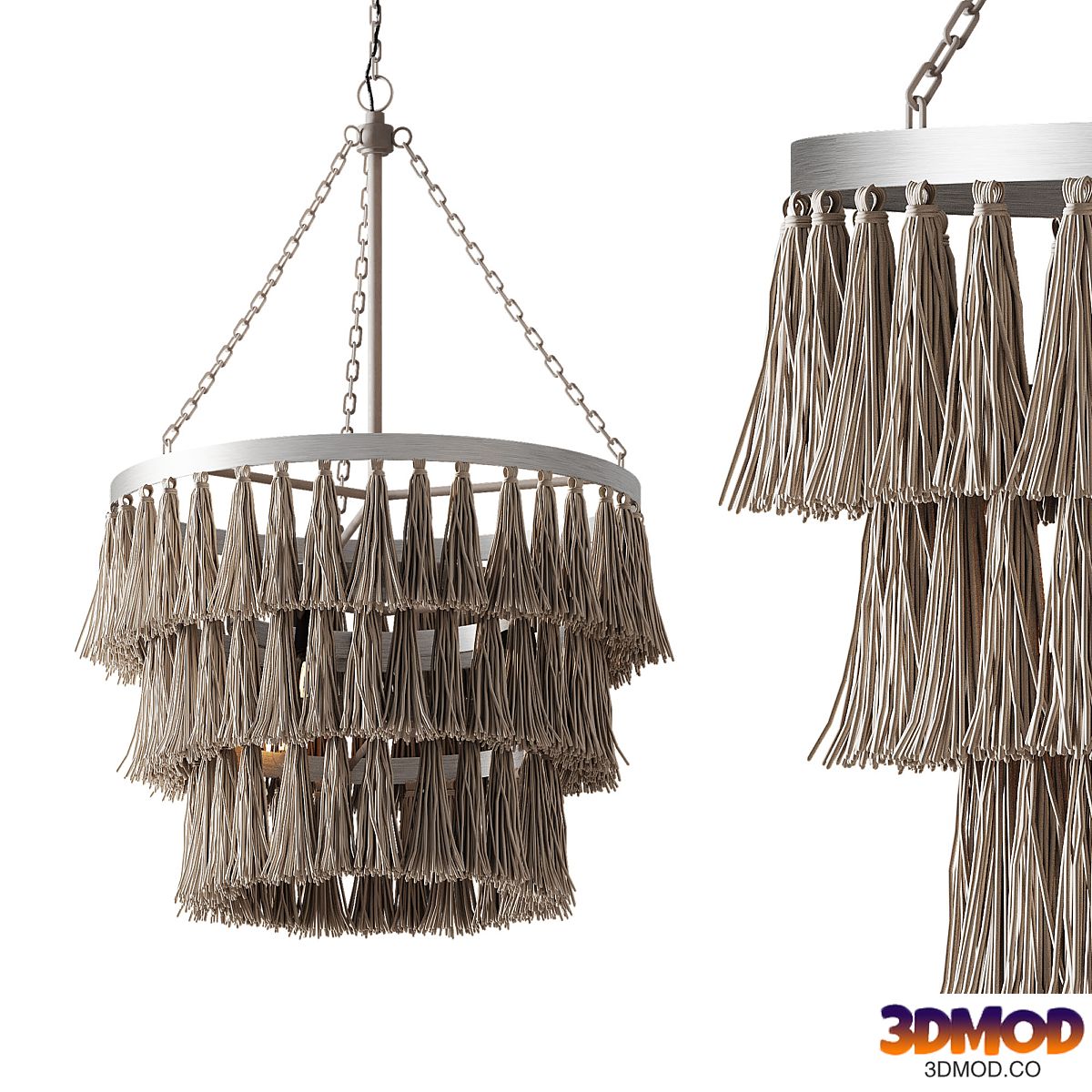 Light Dimmable Tiered Chandelier