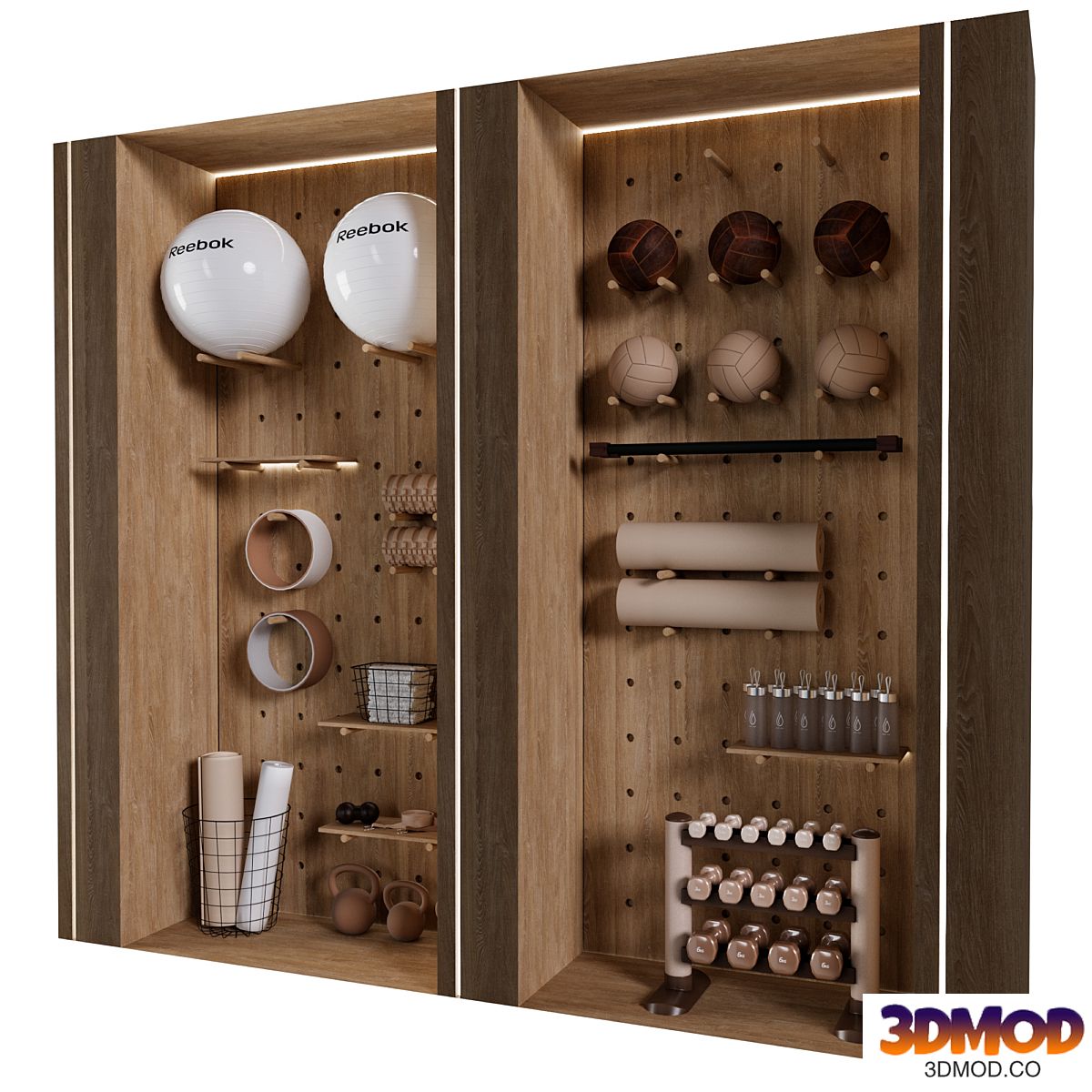 Yoga and Fitness Shelf