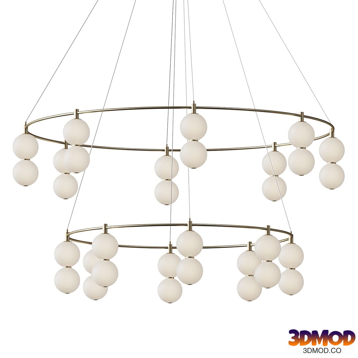 Marc Wood Studio Echo Chandelier 2 Tier Round