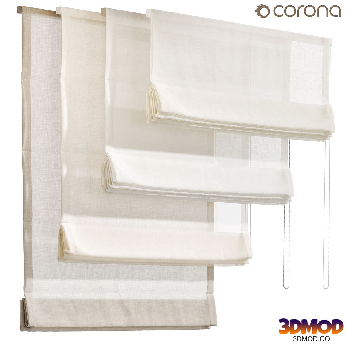 Roman blinds set 06, Roman blinds