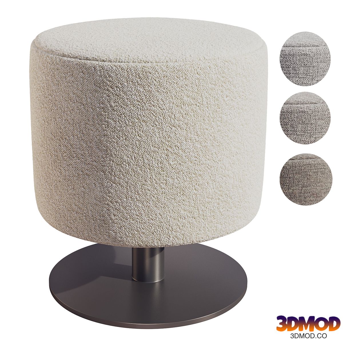 Pouf PORTO ivory pouf ottoman