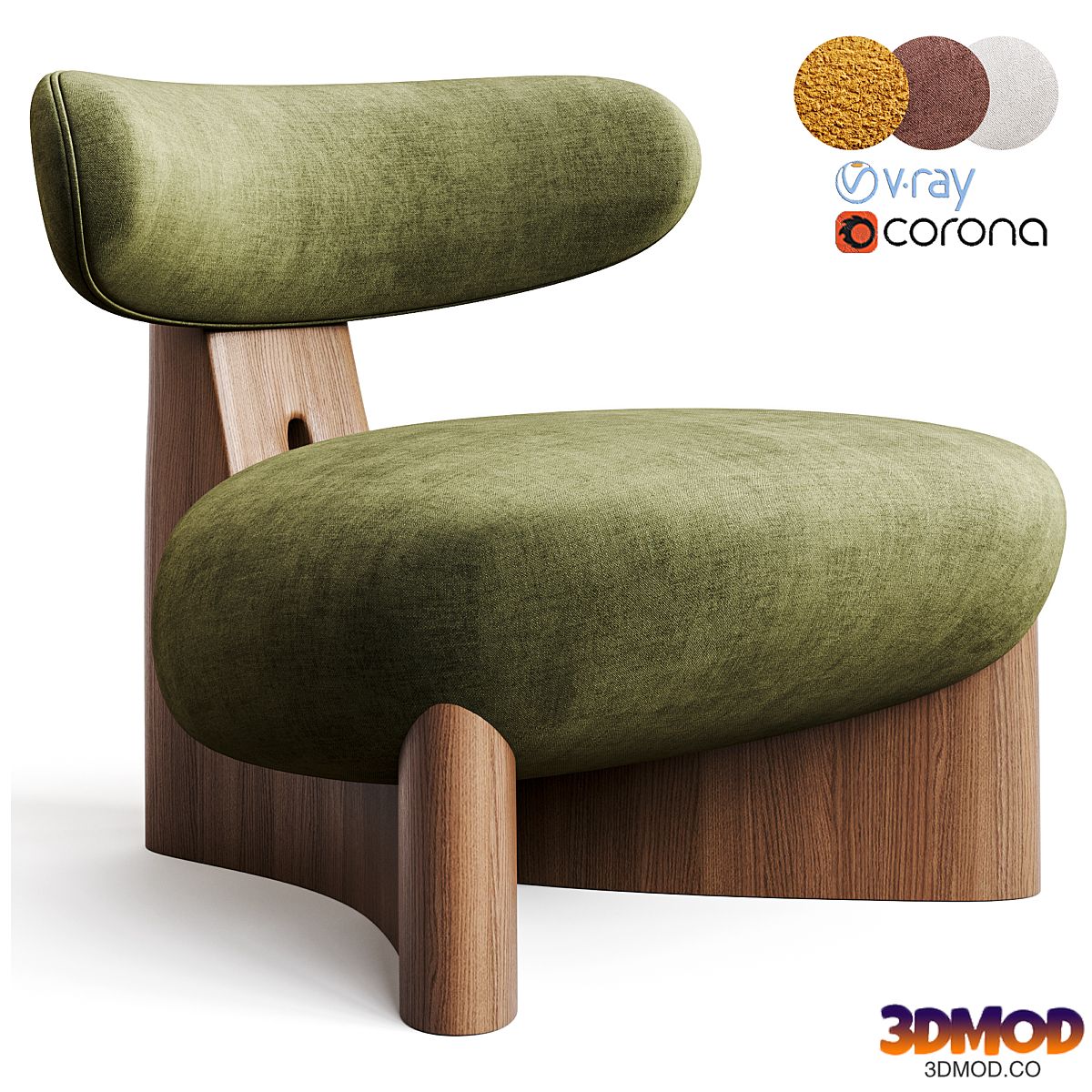 ENNE GOBI Fabric armchair