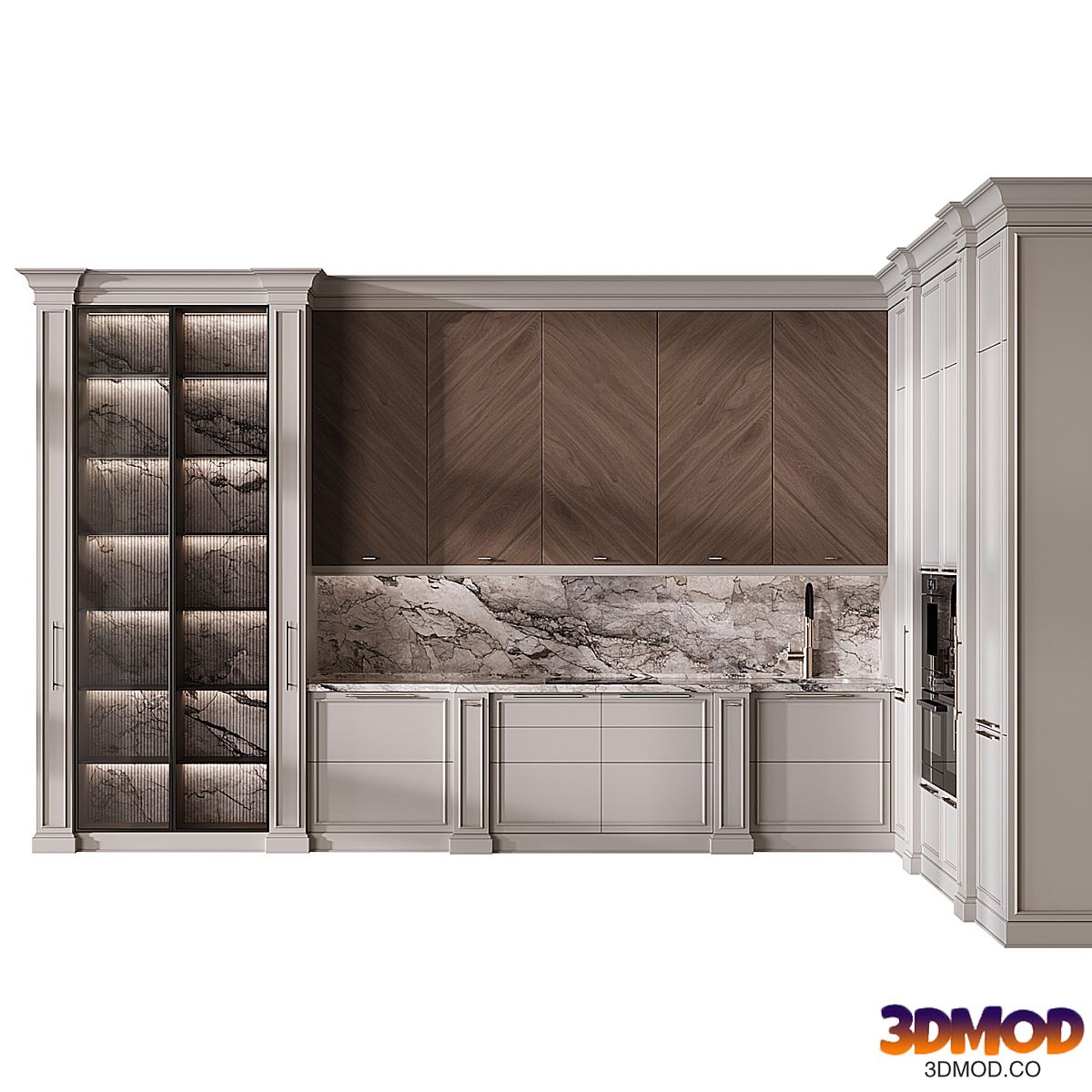 Kitchen in neoclassical style 82