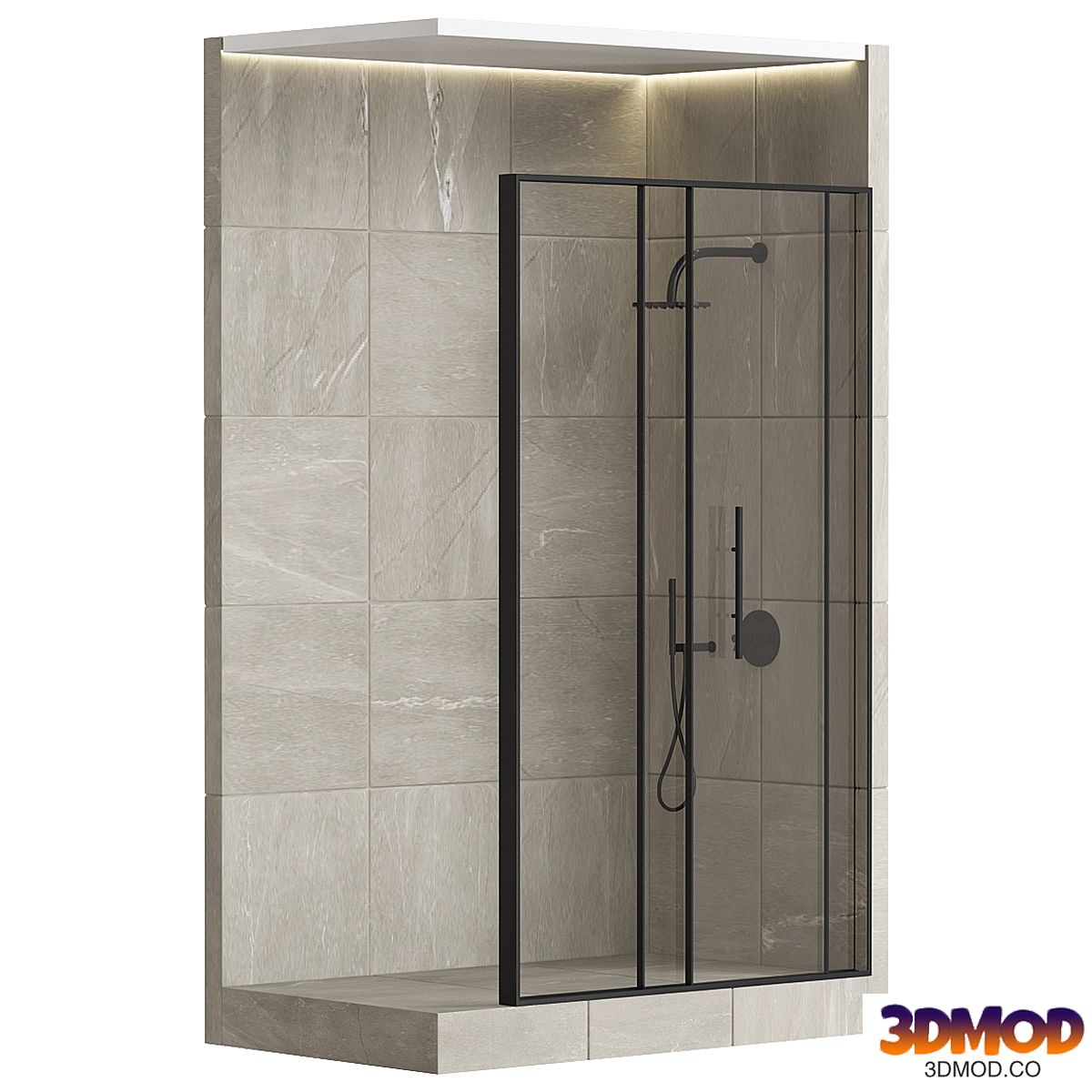 Shower cabin with partition 05