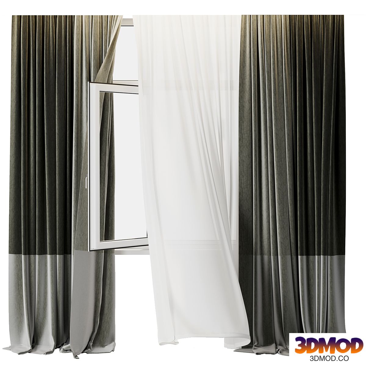 curtains green when open window 06 HBH