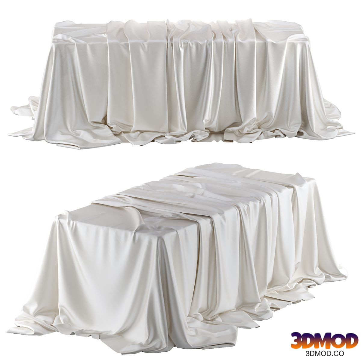 Tablecloth with folds