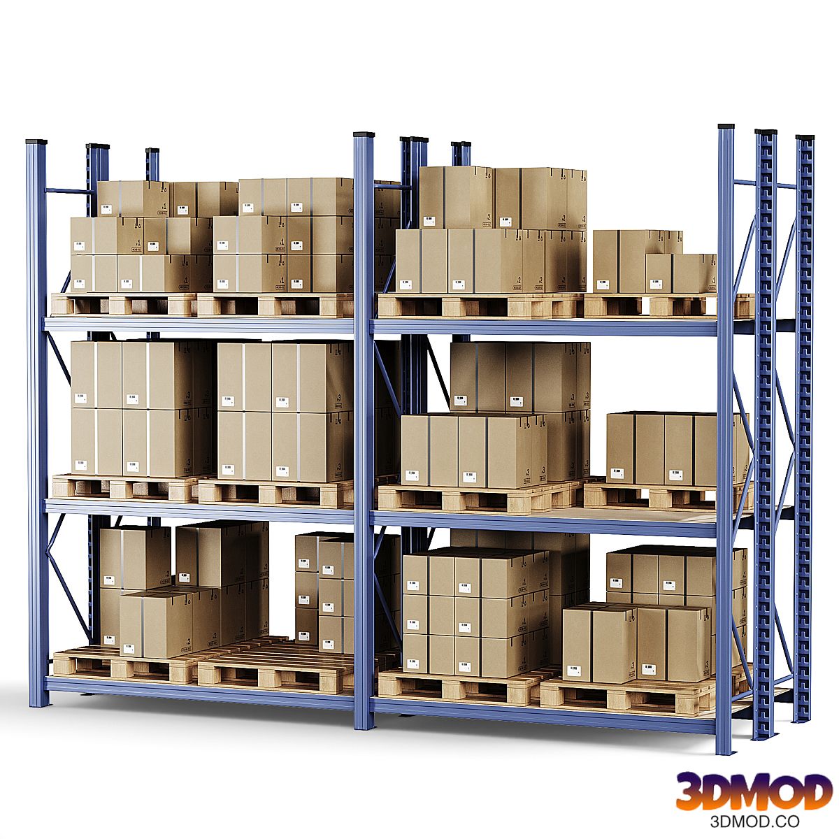Shelf with boxes