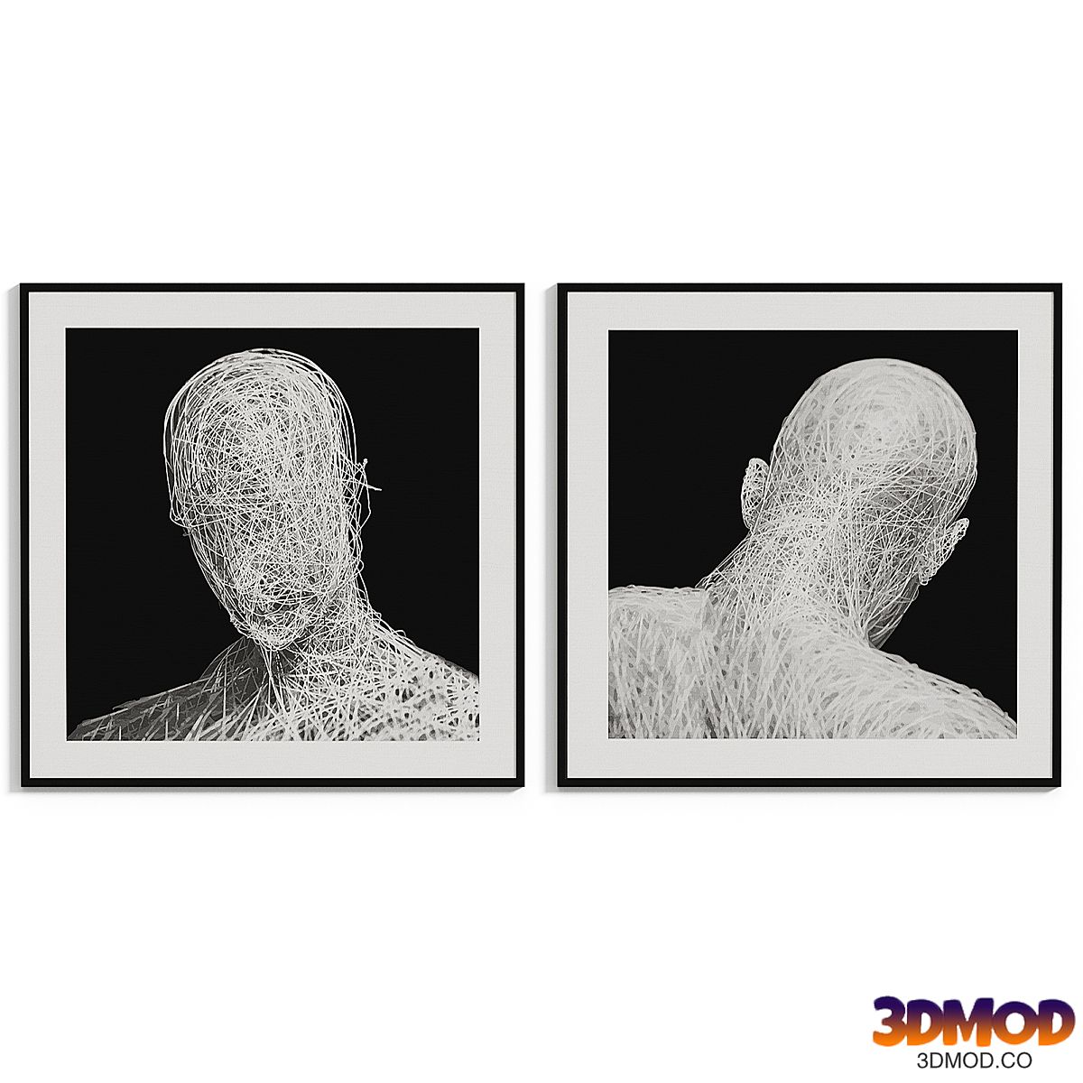 Modern painting set of 2