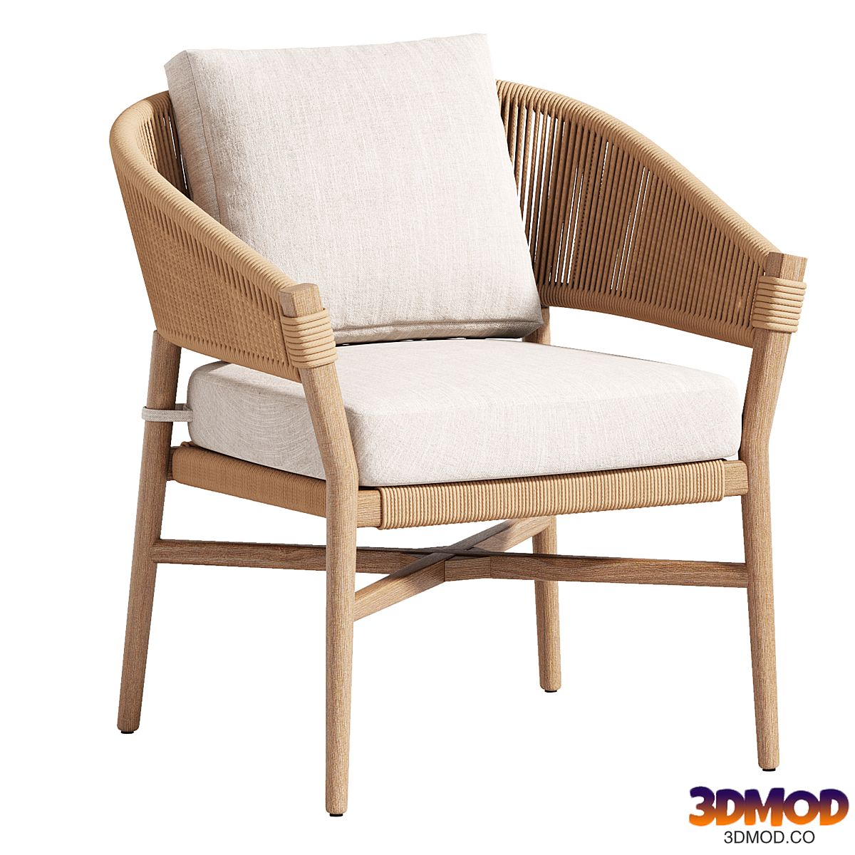 Makali Lily White Lounge Chair