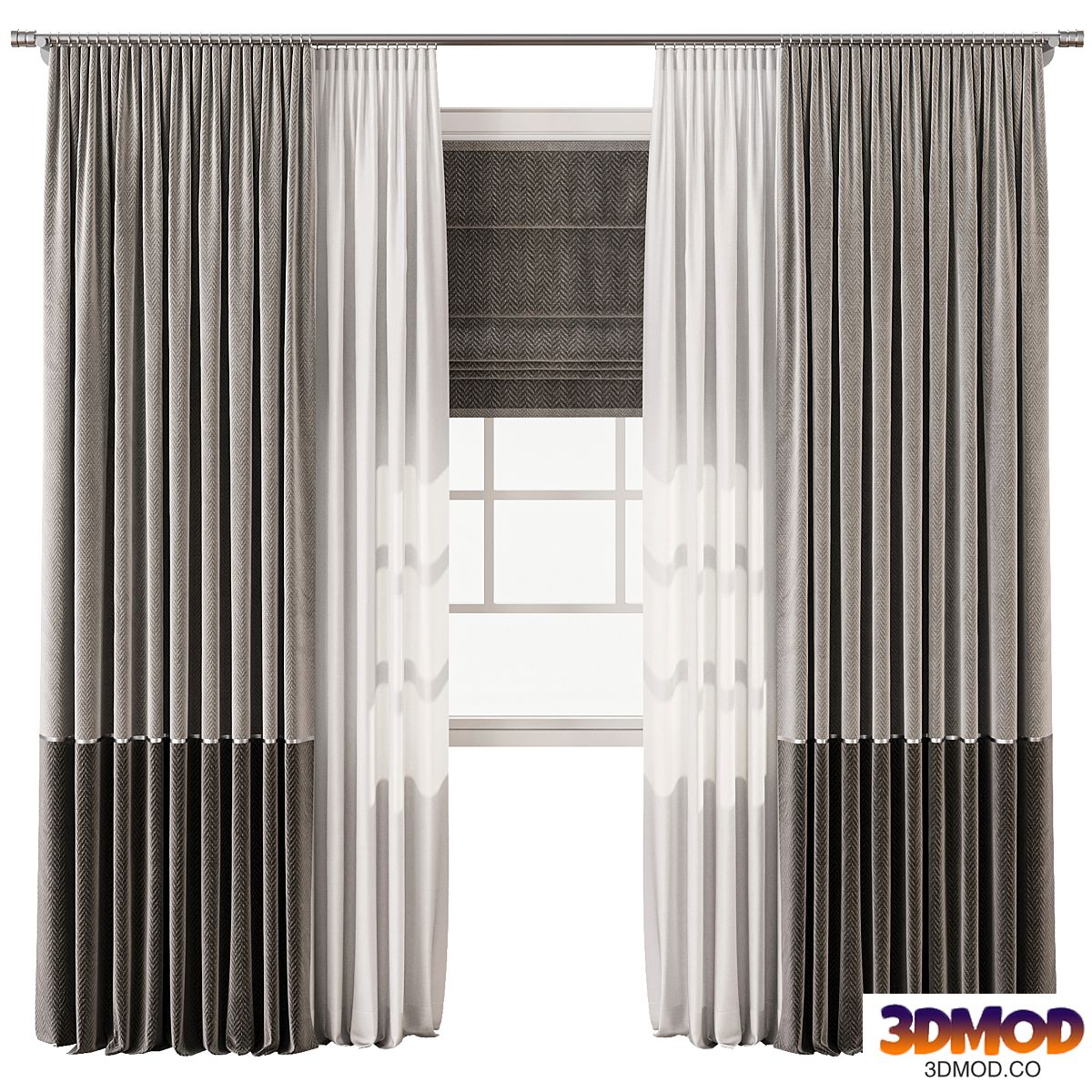 Curtain with tulle 59