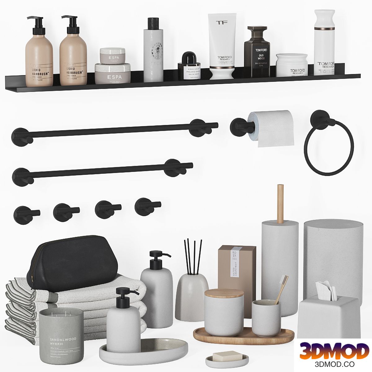 Bathroom set-kaloh accessories with modern collection