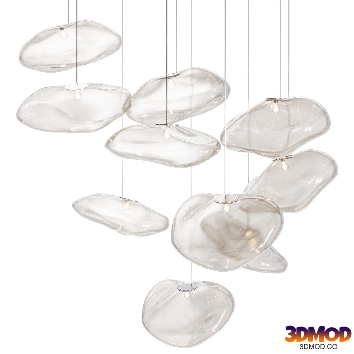 Bocci 73 random glass pendant light