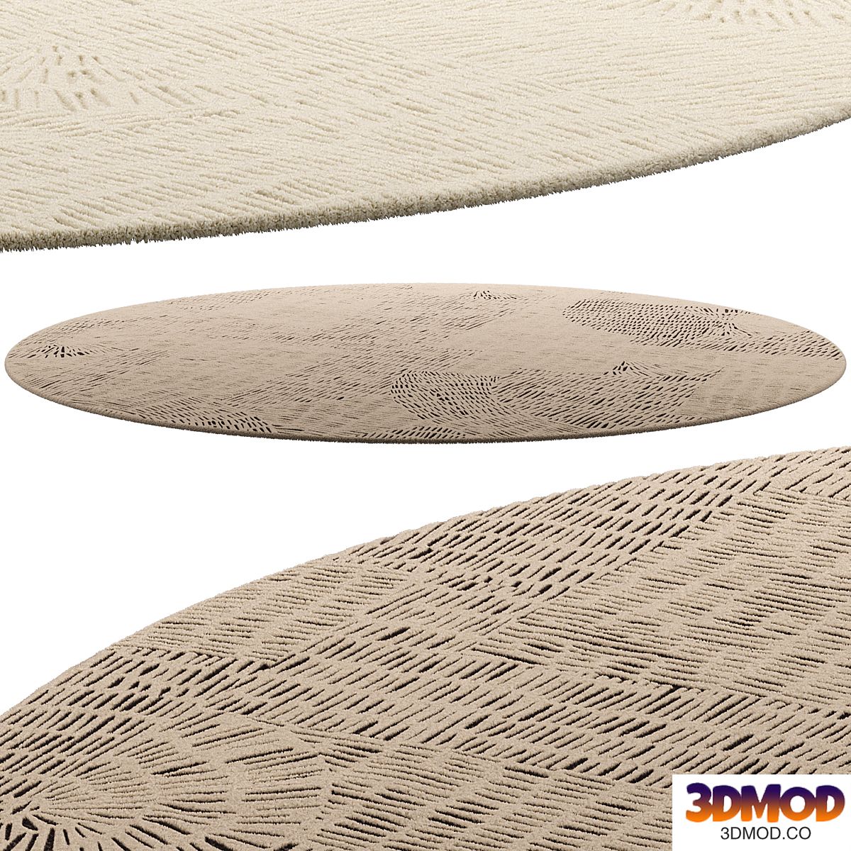 Poliform Trace Round Rug (2 colors)